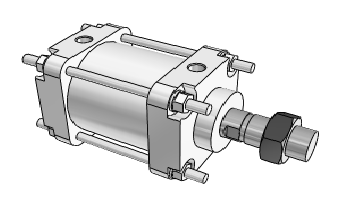 單作用氣缸的工作原理，適用于低沖擊和低沖程應(yīng)用